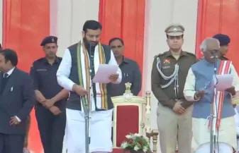  नायब सिंह सैनी ने लिया सीएम पद की शपथ,राज्यपाल बंडारू दत्तात्रेय ने दिलाई शपथ