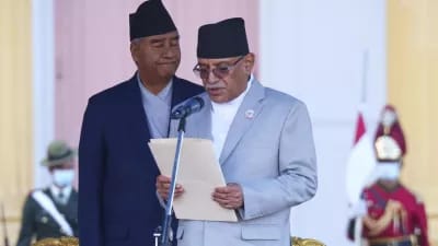  नेपाल के प्रधानमंत्री पुष्प कमल दहल प्रचंड ने तीसरी बार हासिल की विश्वास मत,पक्ष में मिले 157 वोट